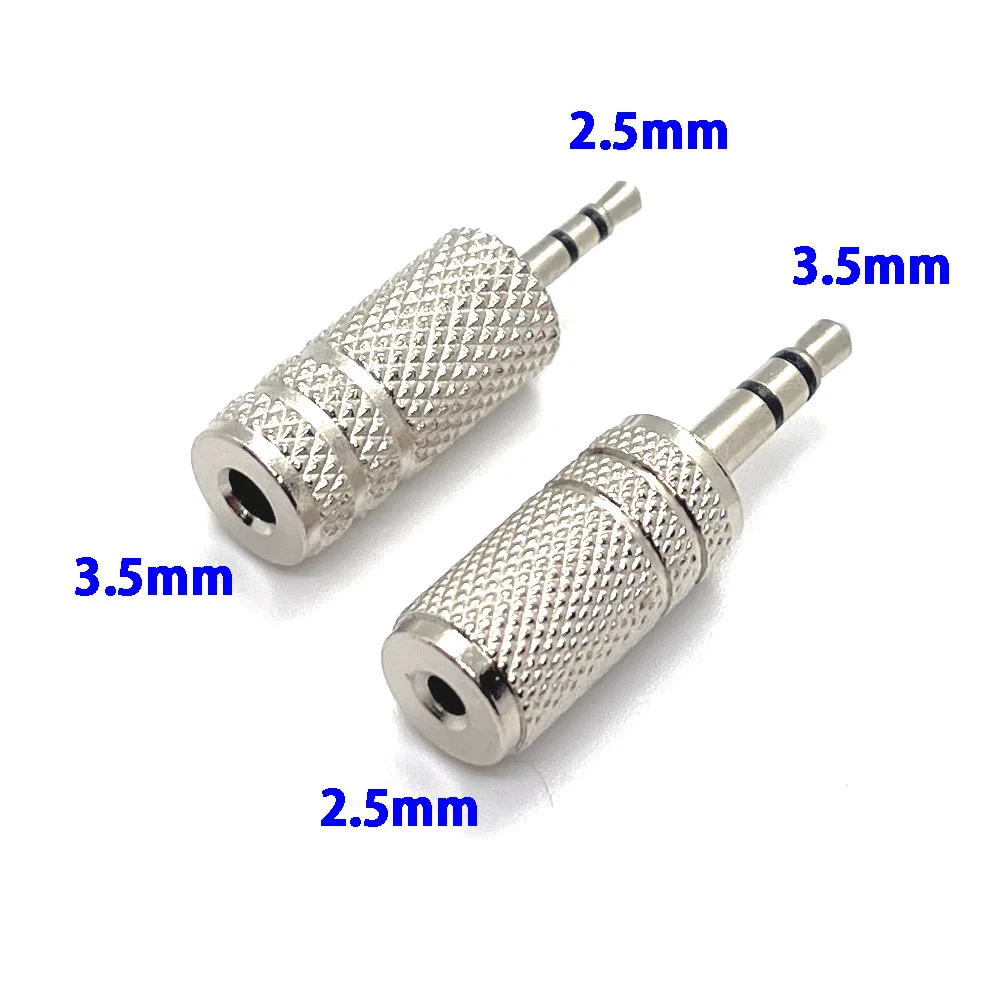 1PCS Jack 3.5 MM to 2.5 MM Audio Adapter 2.5mm Male to 3.5mm Female Plug Connector for Aux Speaker Cable Headphone Jack 3.5