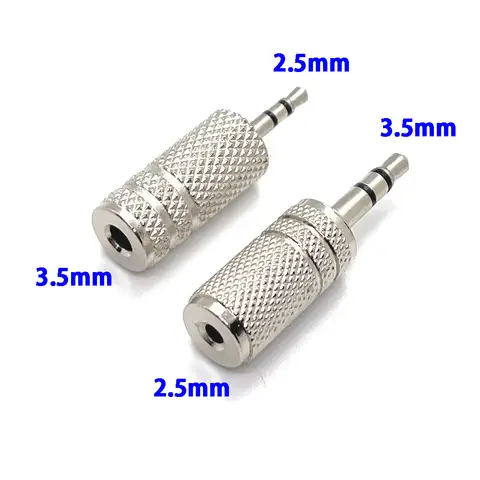 1 Uds Jack 3,5mm a 2,5mm adaptador de Audio 2,5mm macho a 3,5mm conector hembra para Cable de altavoz auxiliar conector de auriculares 3,5