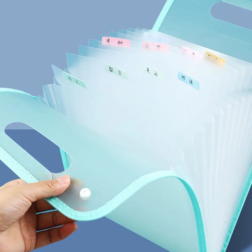 

3Pcs A4 Expanding File Folder Document Organizer Receipt Storage Bag Portable Multi-Pocket Office File Holder for Bills Checks