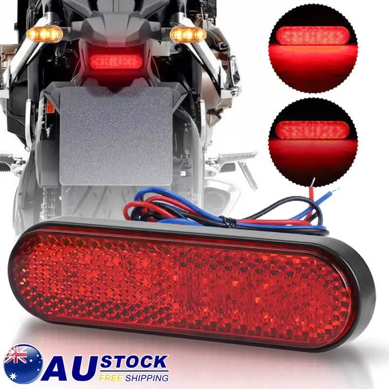 Motorcycle Truck LED Brake Tail Light Red Rear Lamp Brake Light Dirt Bike ATV Motorbike Beach Car Universal Car Accessories