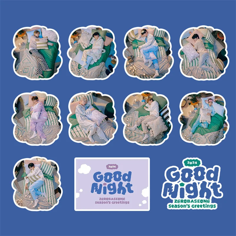 95pcs Zb1 New Boy Band ZEROBASEONE 2024 Good Night Album Photo Stickers Fan Support Head Stickers PVC Stickers Zhang Hao KPOP