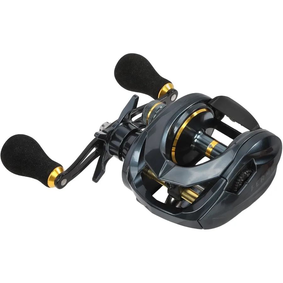 

Baitcaster Reels with 6.4:1 Gear Ratio and 33 Lb Max Drag for Precision Casting in Freshwater and Saltwater Environments Featur