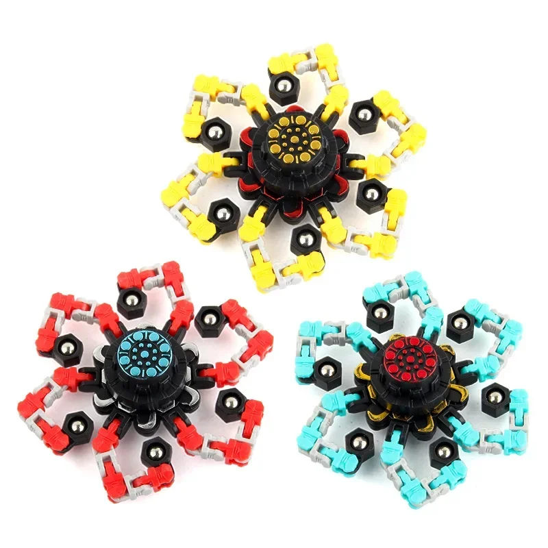 1 pçs corrente de bicicleta fidget spinner pulseira para autismo e tdah brinquedo de metal anti estresse brinquedo alívio do estresse brinquedos de mesa