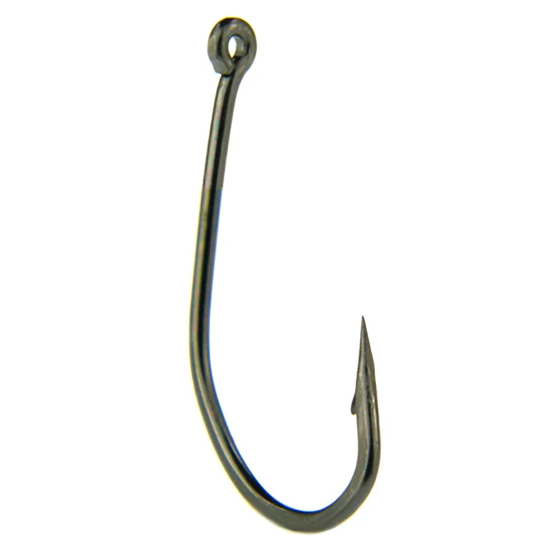 100 قطعة مع حلقة وسلك شائك أنبوب محاصر خطاف Maruse أسود عالي الكربون الصلب Coon وخطافات صيد الأسماك البحرية