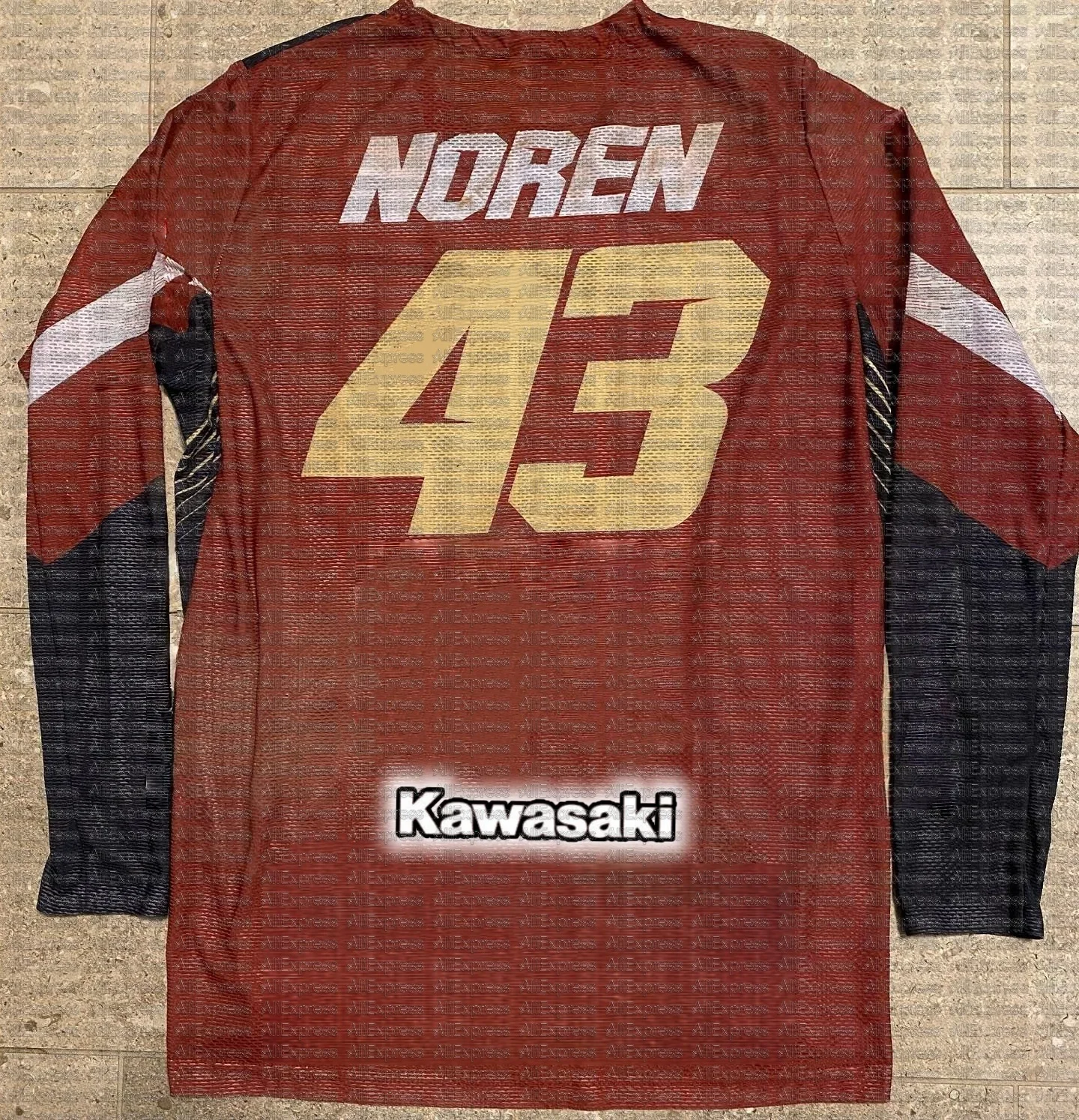 

Летняя мотоциклетная футболка с длинными рукавами Kawasaki # 43 NOREN Быстросохнущие дышащие тонкие спортивные удобные модные кроссовки для активного отдыха