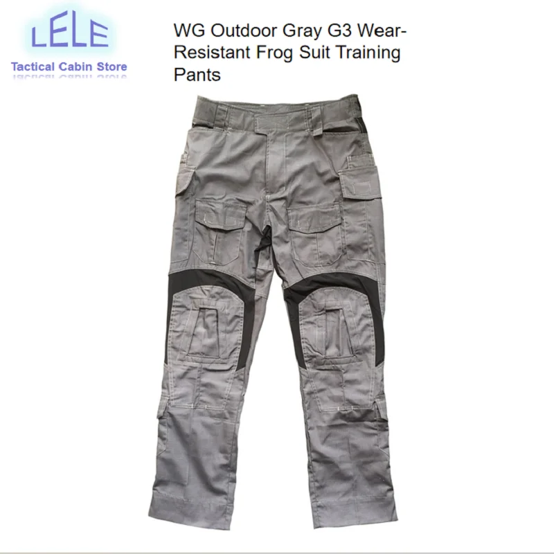 WG Outdoor Gray G3 Wear-Resistant Frog Suit Training Pants