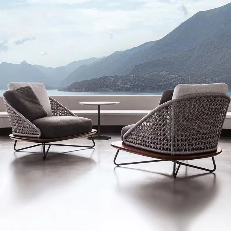 

Popular Garden Outdoor Furniture Wicker Chair Sofa Garden Outdoor Courtyard Leisure Outdoor Chair