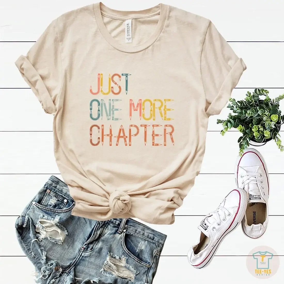 Just One More Chapter Librarian S Book Nerd T Shirt Read For Women Cute Lover Gift Bookworm Teacher