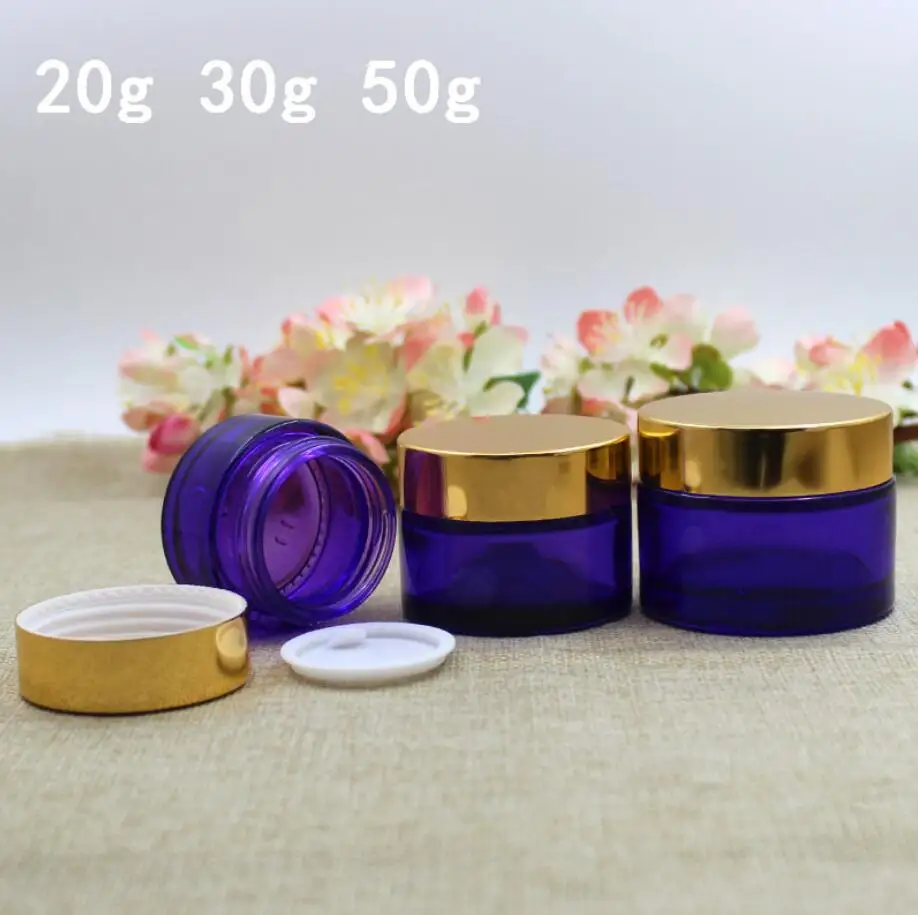 

5G10g15g20g30g50g purple glass jar pot tin essential gel serum moisture eye cream sample test skin care cosmetic packing