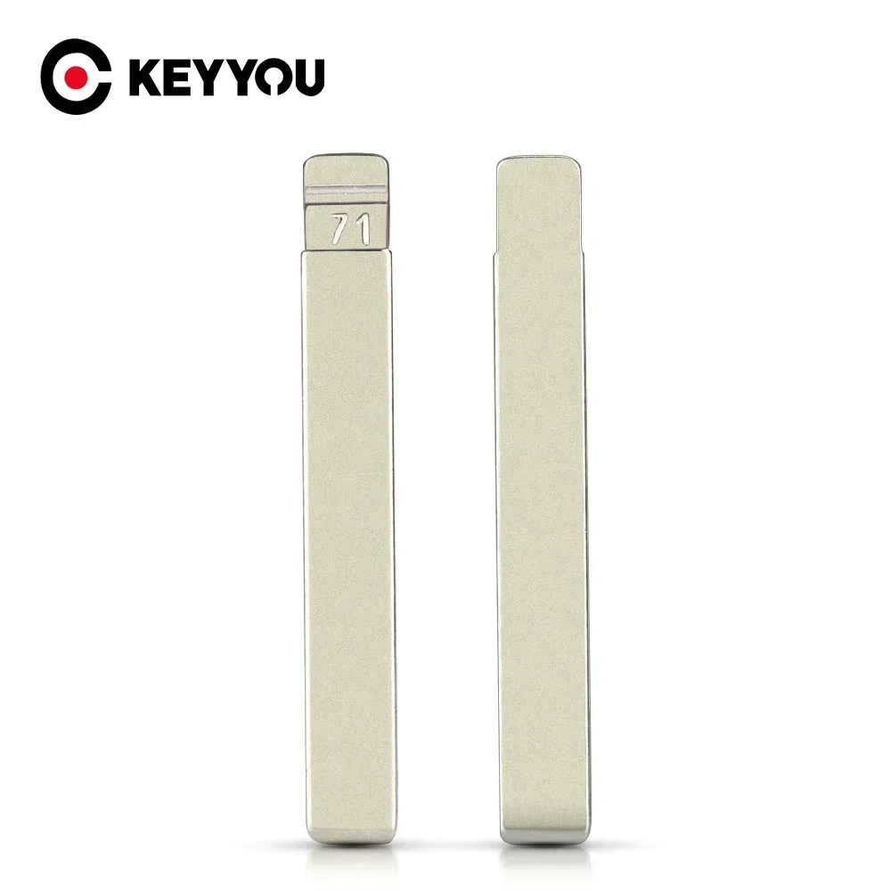 KEYYOU Upgrate/Original Car Key Blade Blank 71# For GMC Chevrolet Spark Cruze Camaro Equinox Lova For Buick For Opel HU100