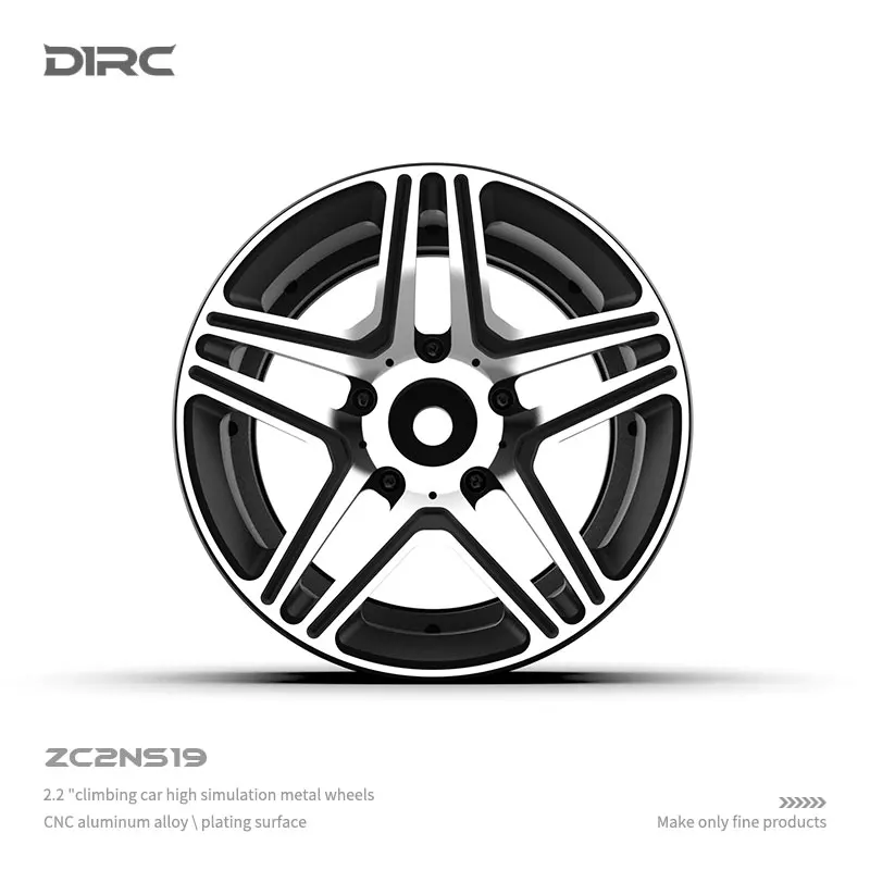 4 Uds D1RC Guardian 2,2 pulgadas Metal aleación de aluminio coche de escalada simulación cubo de rueda una sola pieza peso 100g