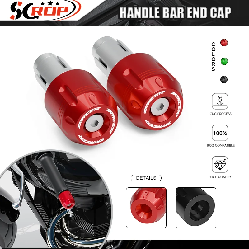 

tracer 22mm CNC Handlebar Sliders End Plugs Cap For TRACER 7GT 9GT 700 900 700GT 900GT Motorcycle Counterweight Handle Bar Grips