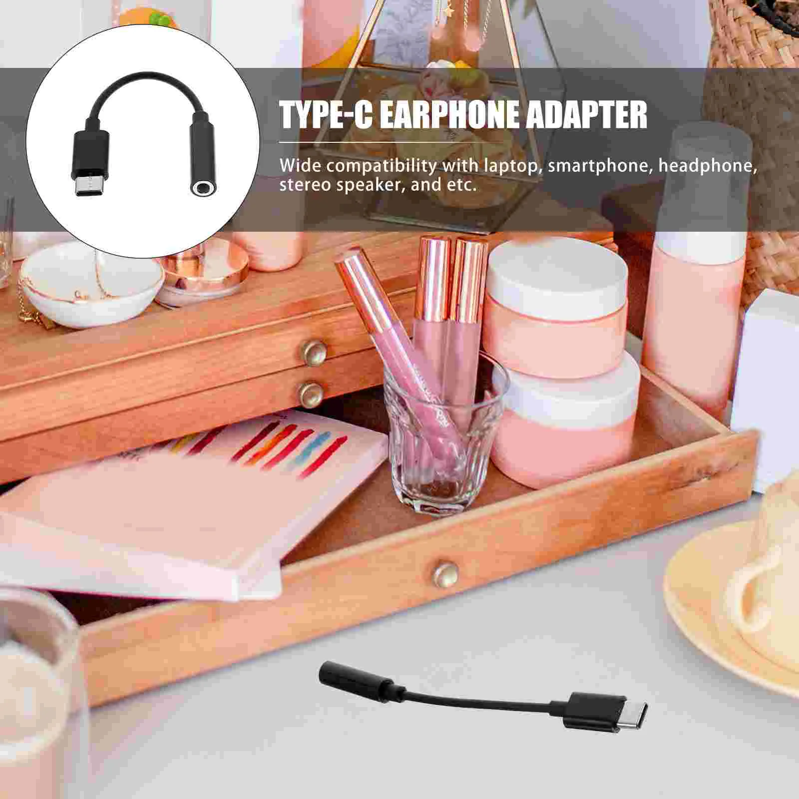 4 Pcs Typec Adapter Phone Type-c To 35mm Multi- Functional Adapters Headphones Earphone Blootube Headsets Converter Cable Cell