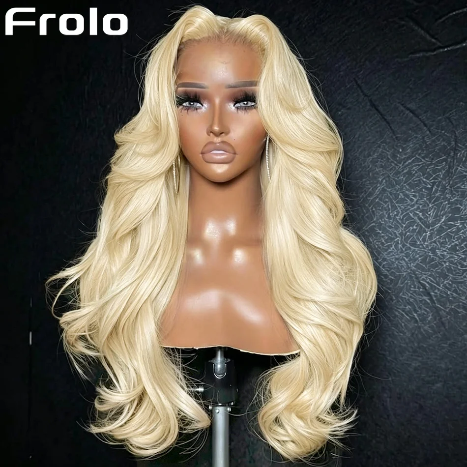 

Blonde Wig Body Wave Human Hair Wigs 13X6 Hd Lace Human Hair Wig 613 Colored Lace Frontal Wig 250 Density 38 Inch Brazilian Hair