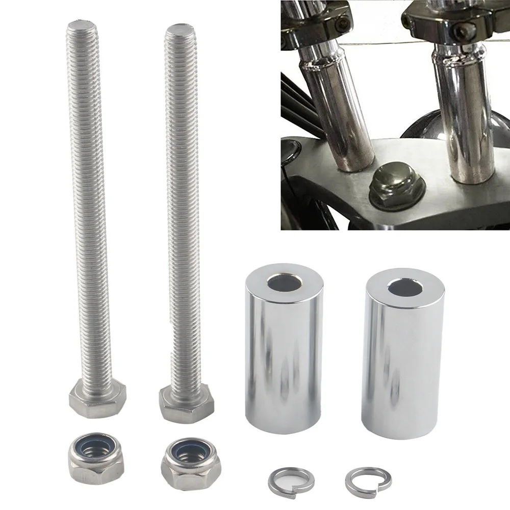 

2"/50mm Motorcycle Handlebar Risers Adapters Bracket Extender Mounts Clamp For Kawasaki Vulcan 800 900 1500 1600 2000 1995-later