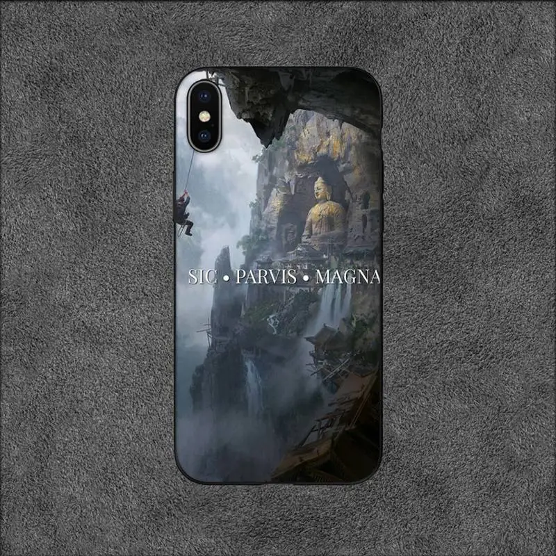 Sic Parvis Magna Uncharted Phone Case For iPhone 11 12 Mini 13 14 Pro XS Max X 8 7 6s Plus SE XR Shell