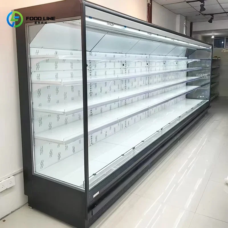 Flower Fresh Keeping Refrigerator Wind Curved Vegetable Fruit Display Cooler