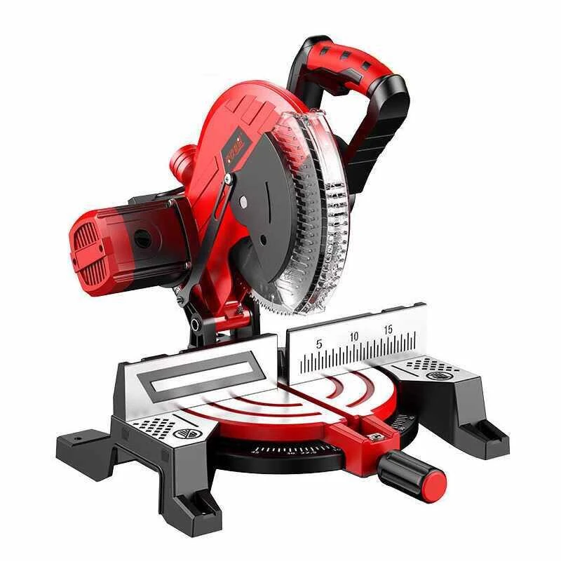 10 Inch Saw Blade Electric Miter Saw, Multi-angle Bevel Cutting Machine, Aluminum Profile & Wood PVC Cutting Saw for Woodworking