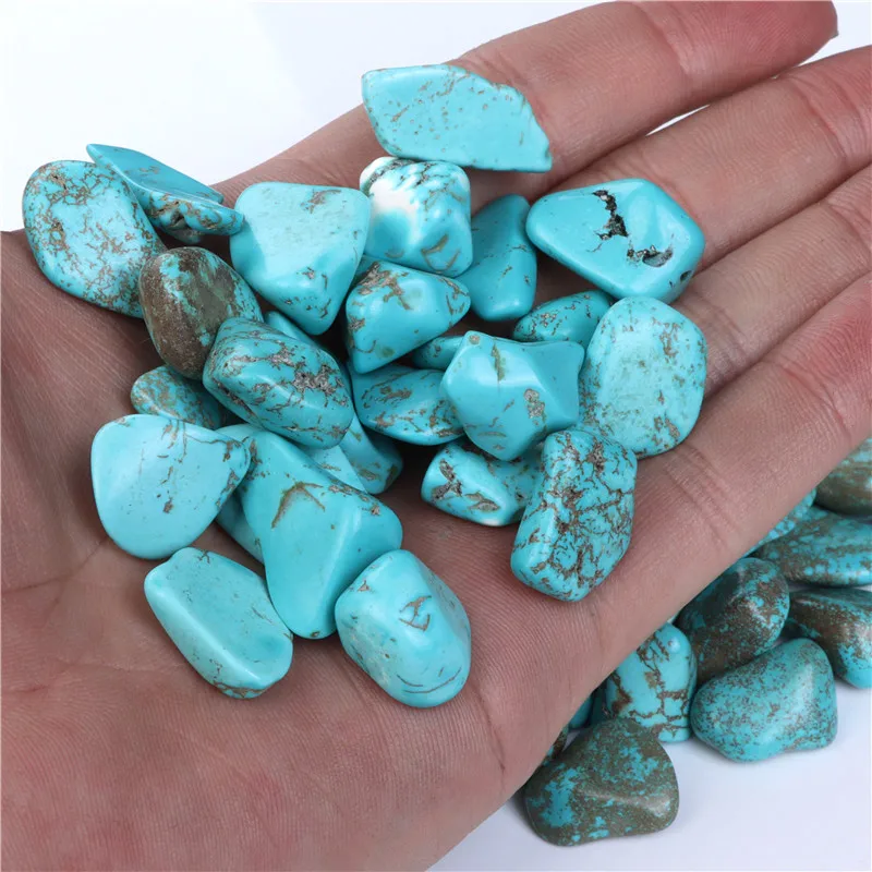 Natural Turquoises Gravel Specimen Size Irregular Tumbled Stones Reiki Healing Stone Mineral Aquarium Landscaping Decor