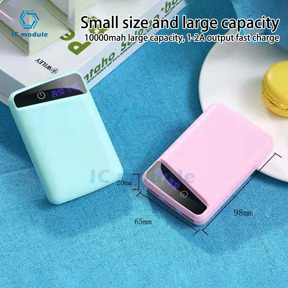 18650 DIY Power Bank Case 3 USB Output Ports Plastic Shell Box with LCD Display Mobile Power Bank Case No Welding