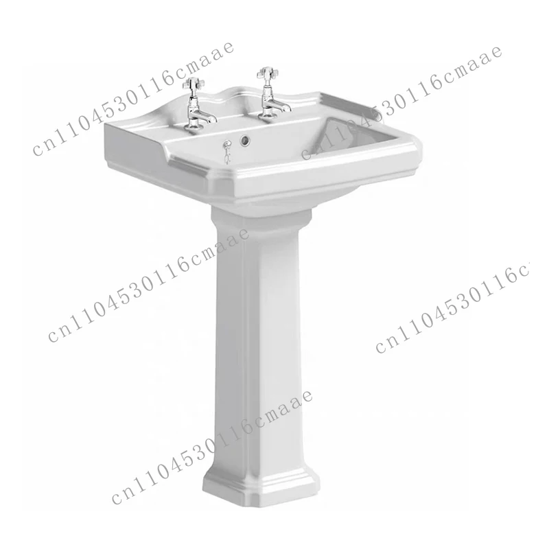 New Bathroom Sink Self-cleaning Glazed Ceramic High-end Base with One or Two or Three Independent Washbasins