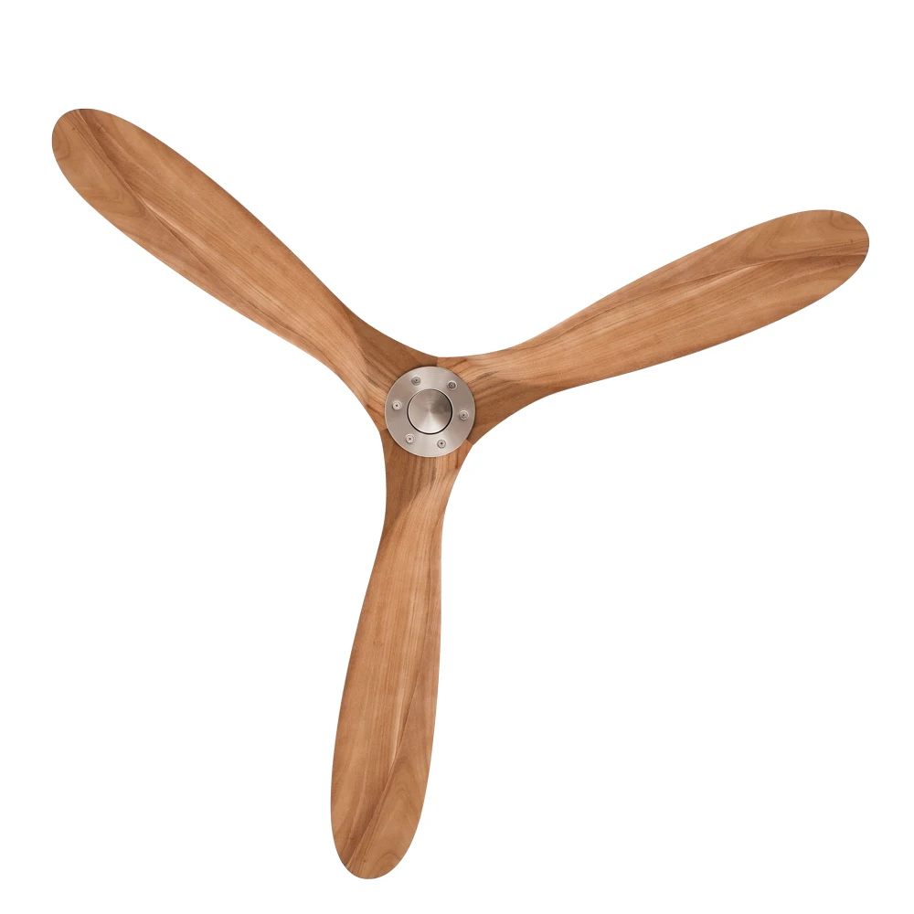 42/52/60 Inch Low Floor Ceiling Fan 3 Wooden Blade DC Motor Electric Fan with Remote Control for Living Room Dining Room Bedroom image 4