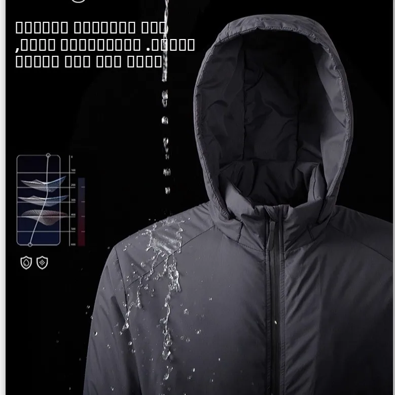 

Lightweight Warm Hooded Men's Cotton Jaet Outdoor Sports Faion Urban Sle Long Sve Casual Pure Color 2025 Autumn Wint...