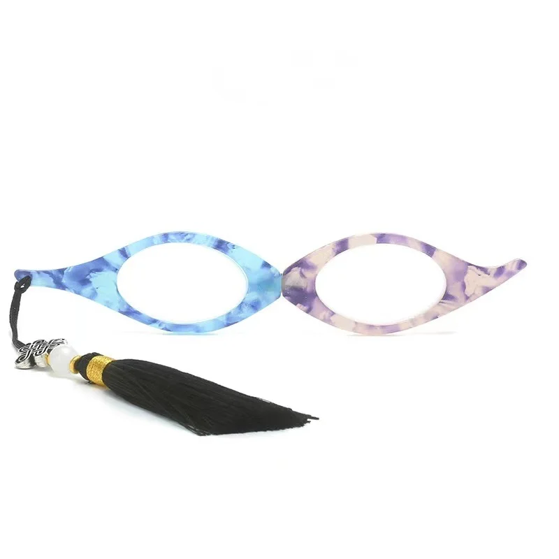 Lupa de estilo de cuello colgante, película de CA de alta definición, gafas de lectura de periódicos de mano para ancianos, combinación multicolor