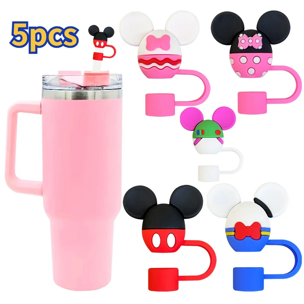 

Disney Mickey Minnie Balloon Head30&40oz 10MM Drink Straw Plug Reusable Splash Proof Drinking Fit Cup Straw Cap30