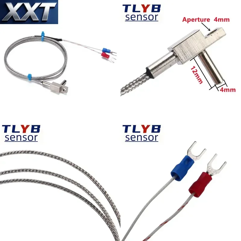 XXT Hot Runner Thermocouple T-type Temperature Sensing Line K Type J Splitter Plate Temperature Probe, Mold Right Angle J