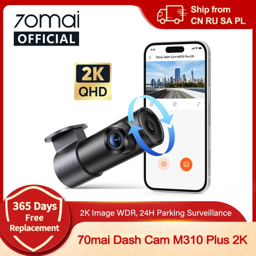 70mai Dash Cam M310 Plus 2K 1440P visión nocturna F1.55 apertura 24H modo estacionamiento Control de voz coche DVR 70mai M310 Plus 2K