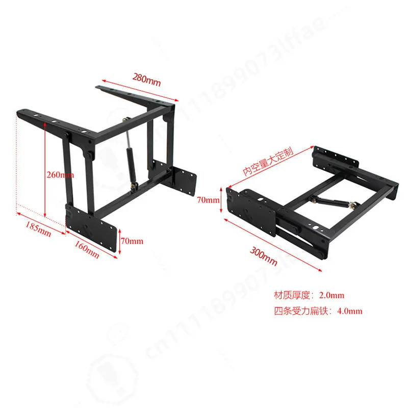 Foldable Lifting Bracket Adjustable Height Support Stand for Table Bedside Cabinet Furniture Hardware Accessories