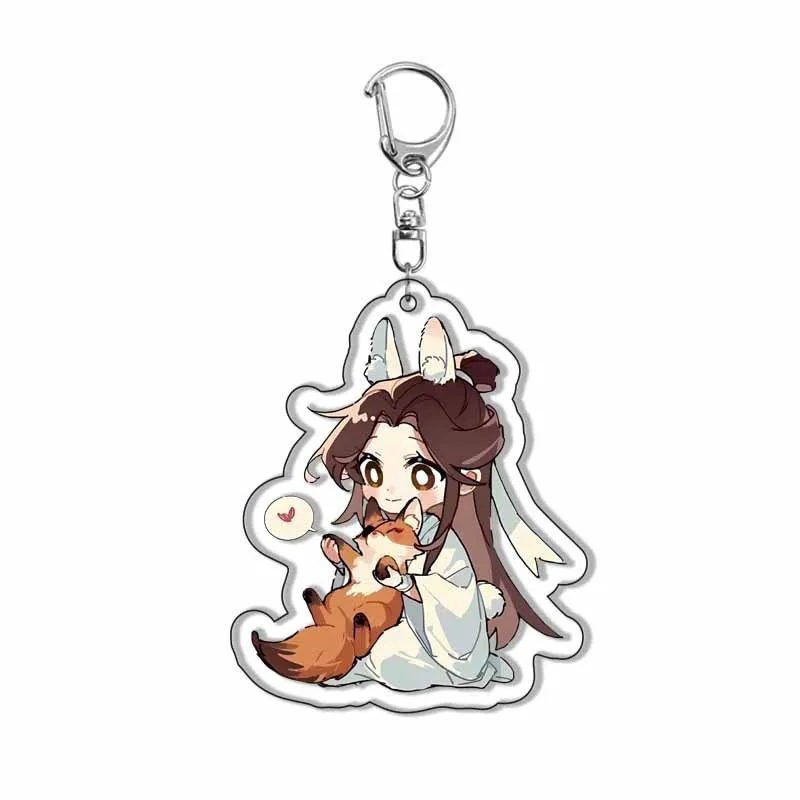 Cartoon Anime Tian Guan Ci Fu Cosplay Figures Acrylic Keychain Heaven Official’s Blessing Bag Pendant Decoration Keyring Gifts