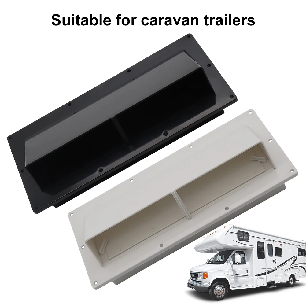 RV Caravan Exhaust Fan Low Noise Caravan Motorhome Trailer Side Air Vent with Screws RV Range Hood Vent Cover for Trailer Camper