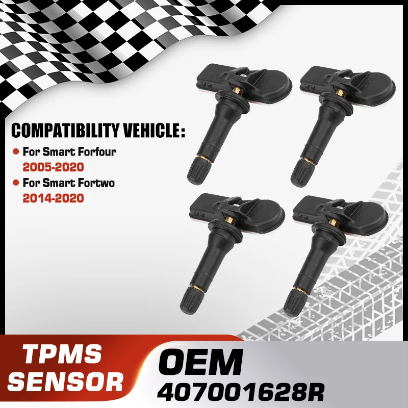 

407001628R 407005642R For Smart Forfour 2005-2020 Smart Fortwo 2014-2020 Car TPMS Tire Pressure Monitor Sensor System 433 MHz