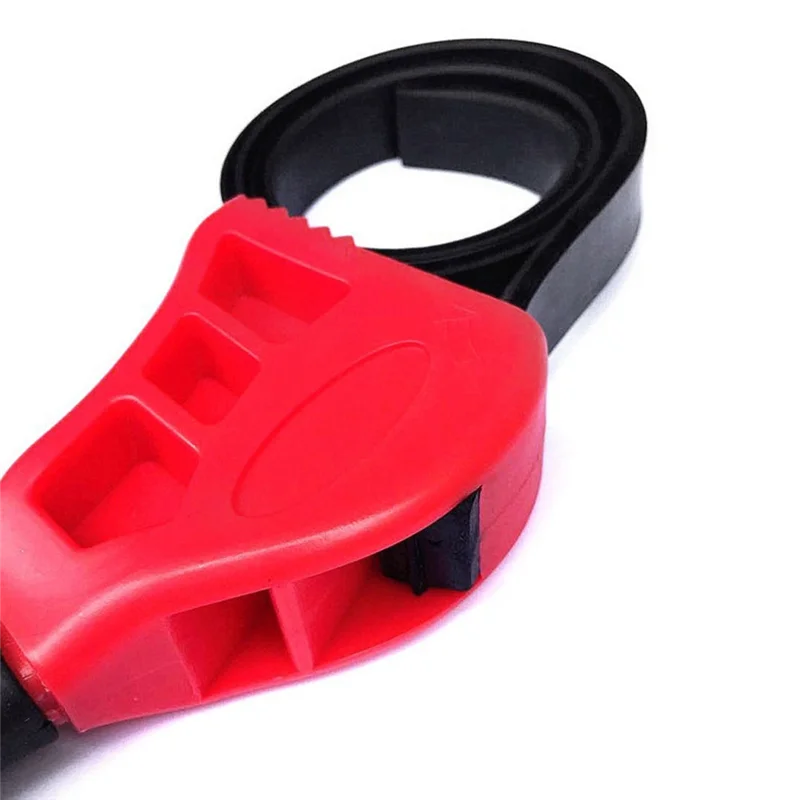 AA81-2PCS 6In 8In Belt Wrench Oil Filter Puller Strap Spannerchain Oil Filter Cartridge Disassembly Tool Oil Filter Wrench