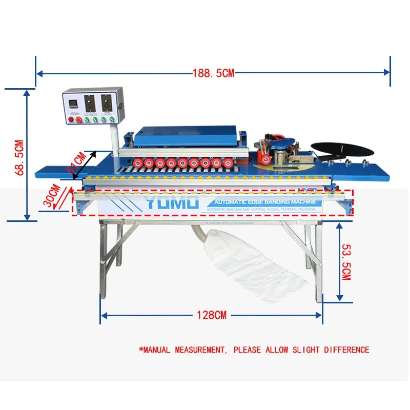 MY70D Woodworking Full Auto Edge Banding Machine with automatic end cutting Trimming polishing dust collecting