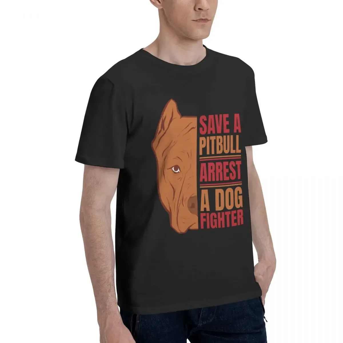 Pitbull Save A Pitbull Arrest A Dog T Shirt Summer Tshirt For Men Women Anime Graphic T-shirts for Men Clothing Women Tees