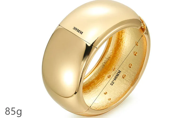 XIALUOKE Vintage Fashion Style Wide Face Round Smooth Surface Metal Cuff Bracelet For Women Personality Wrist Jewelry