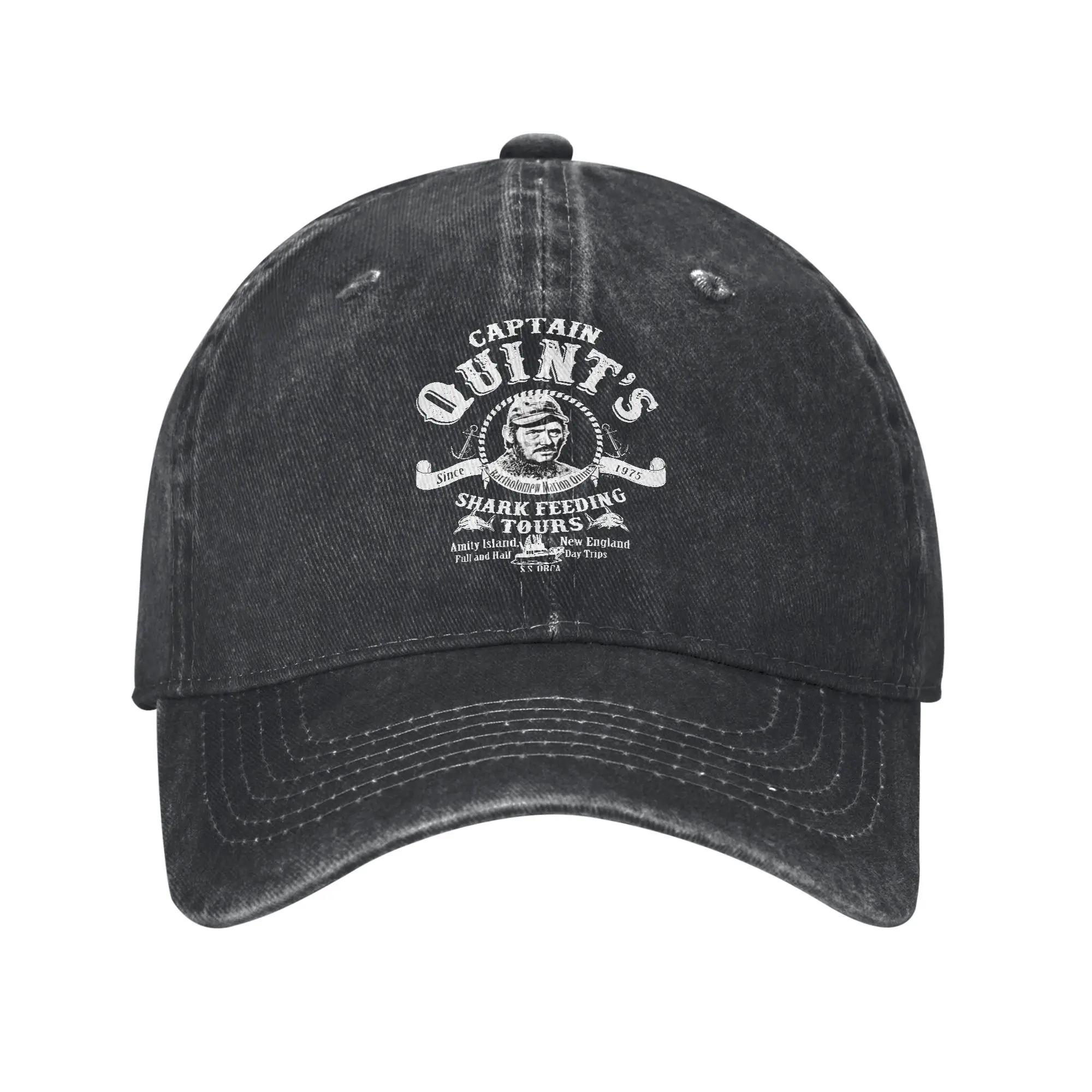 Captain Quint s Shark Feeding Tours Fashion Baseball Cap  Fashionable Brand Men Caps  Surfing Brand Men Caps