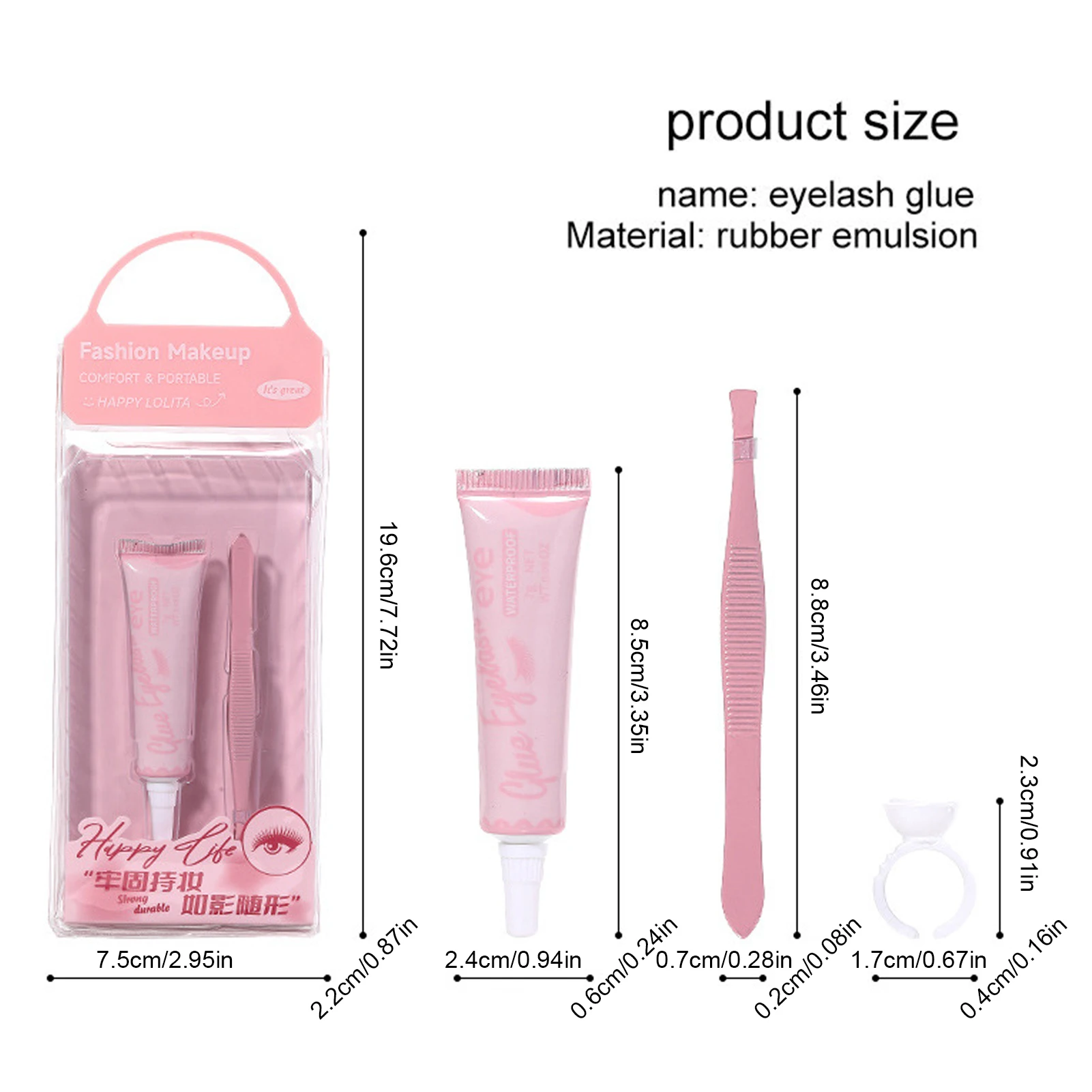 Ensemble d'outils professionnels d'extension de faux cils, avec tasse de colle, kit de pincettes, accessoires d'outils de maquillage pour Salon de bricolage