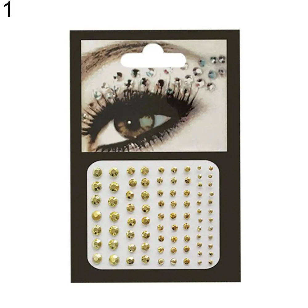 Pegatina de tatuaje temporal DIY, brillo para ojos, diamante, maquillaje, delineador de ojos, sombras rostro corporal, Maquillaje facial de purpurina, pegatinas para ojos