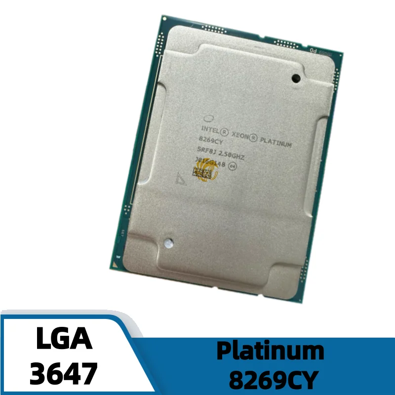 Intel Platinum 8269CY SRF8J CPU 2.5GHz 26-Core 52-Thread 35.75MB 205W LGA3647 For C621