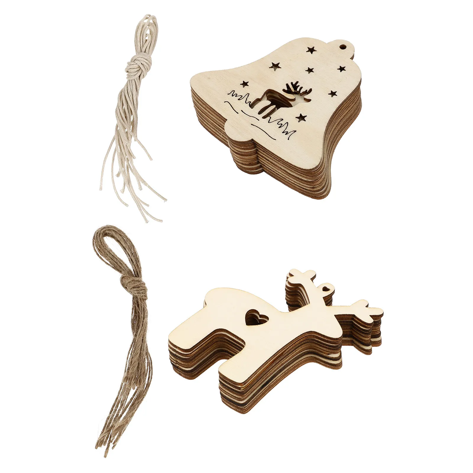 

Набор из 20 заготовок деревянных подвесок для творчества, для взрослых, для рождественского декора дома, настенных украшений, развивающие художественные принадлежности