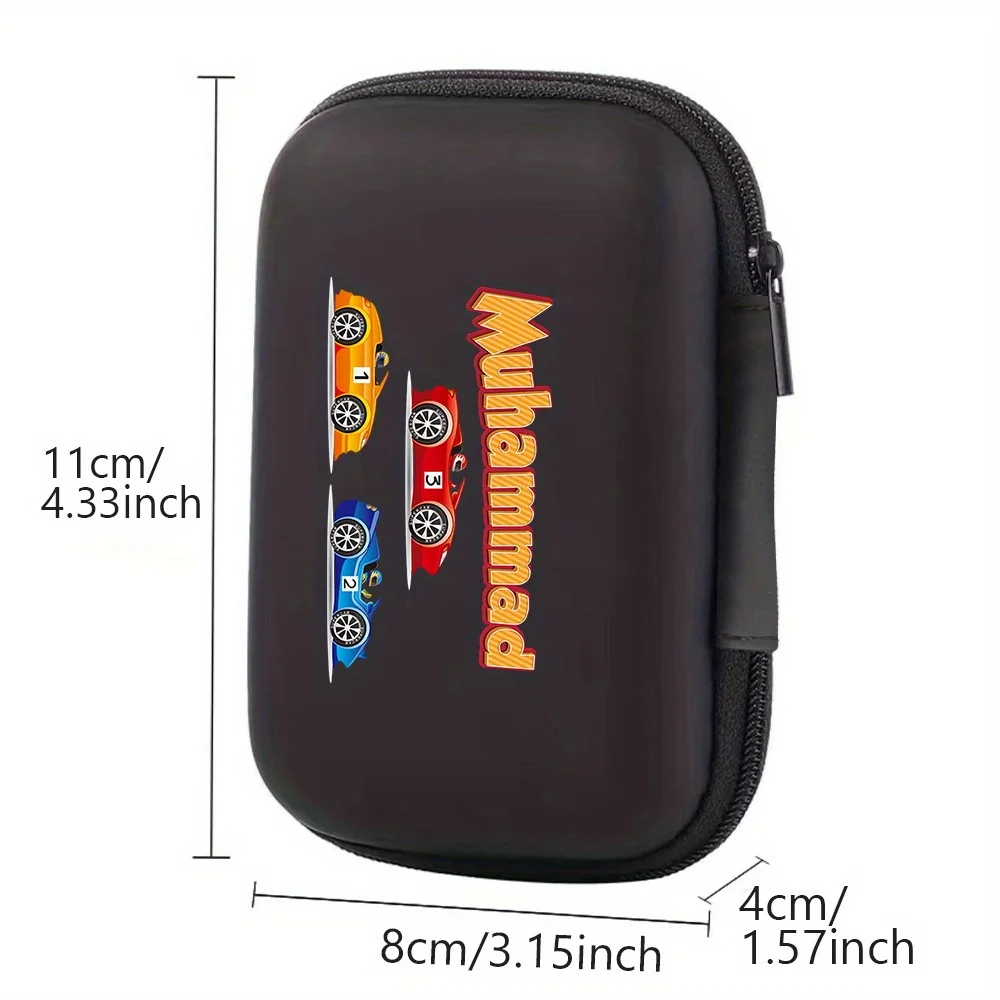 Personalized Customized Name Digital Headphones Accessory Protection Boxes Fashion Zipper Storage Box Custom Products