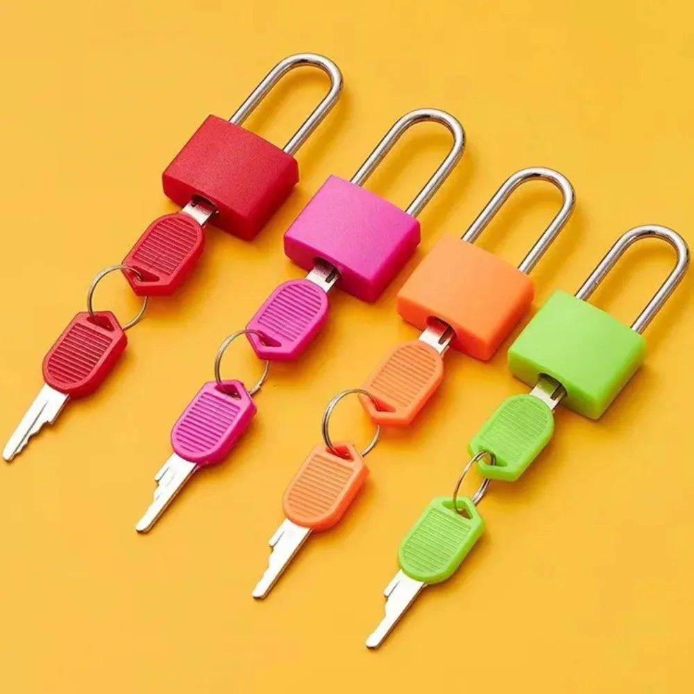 Colorful Padlock Mini Keyed Lock for Luggage Suitcase Backpack Diary Drawer Cabinet Storage Locker Small Safety Lock