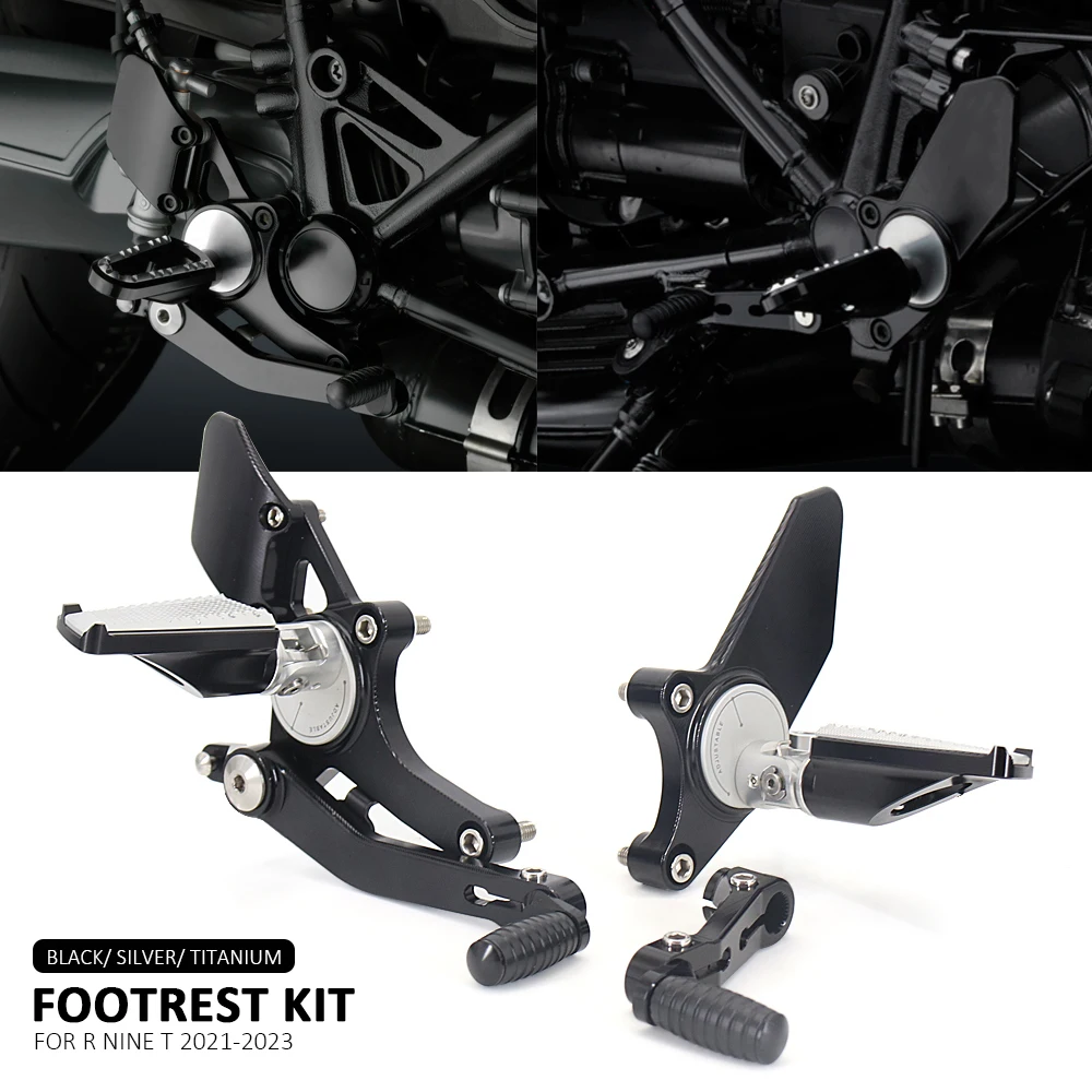 

For BMW R NINE T R9T RNINET RnineT 2021 2022 2023 Front Foot Peg Pedal Bracket Motorcycle Accessories CNC Footrest Rearsets Kit