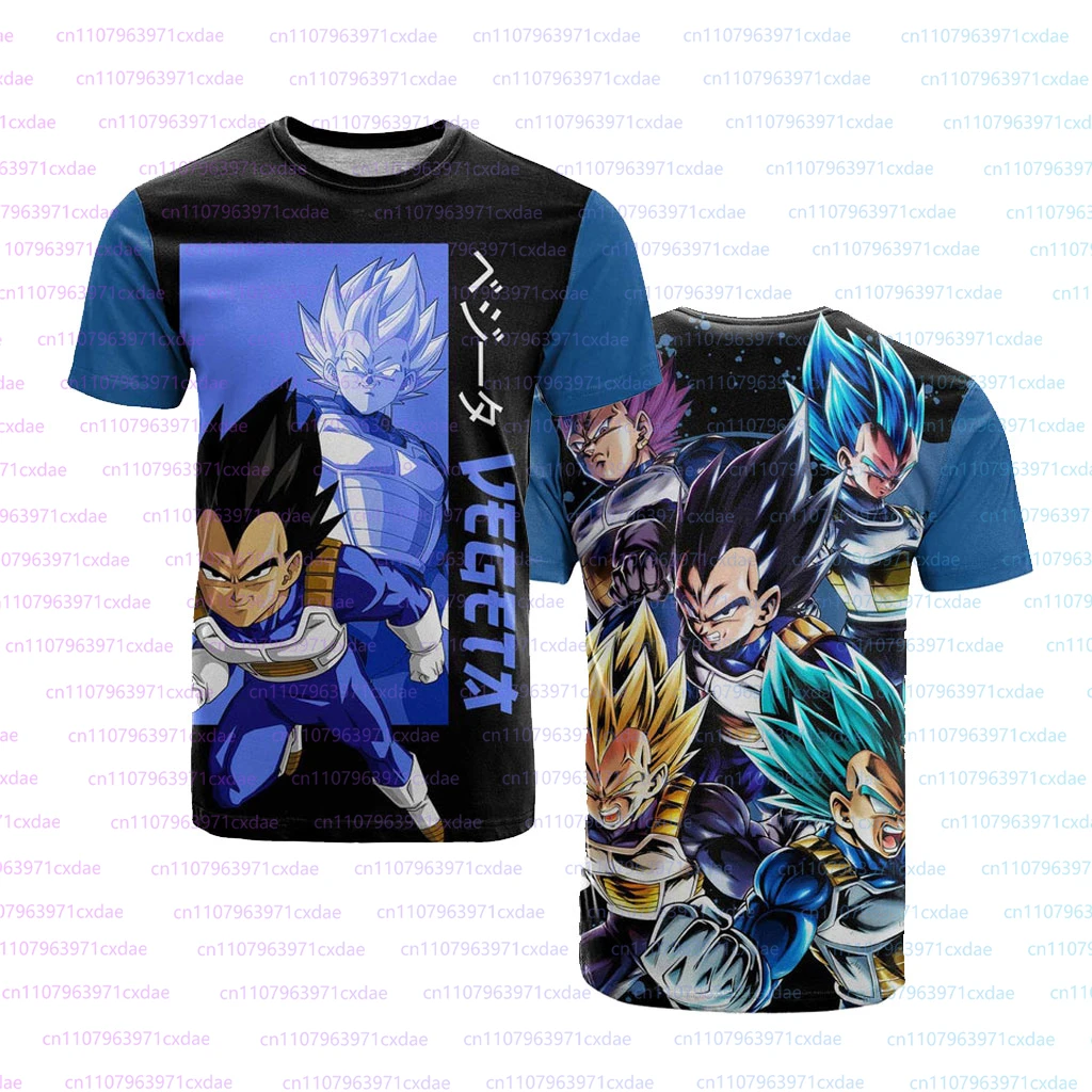 Dragon Ball 2026 New Hot Vegeta Anime Men T-Shirt Harajuku Summer Vintage Street Oversized Boys Casual Hip Hop 3D Print Tops