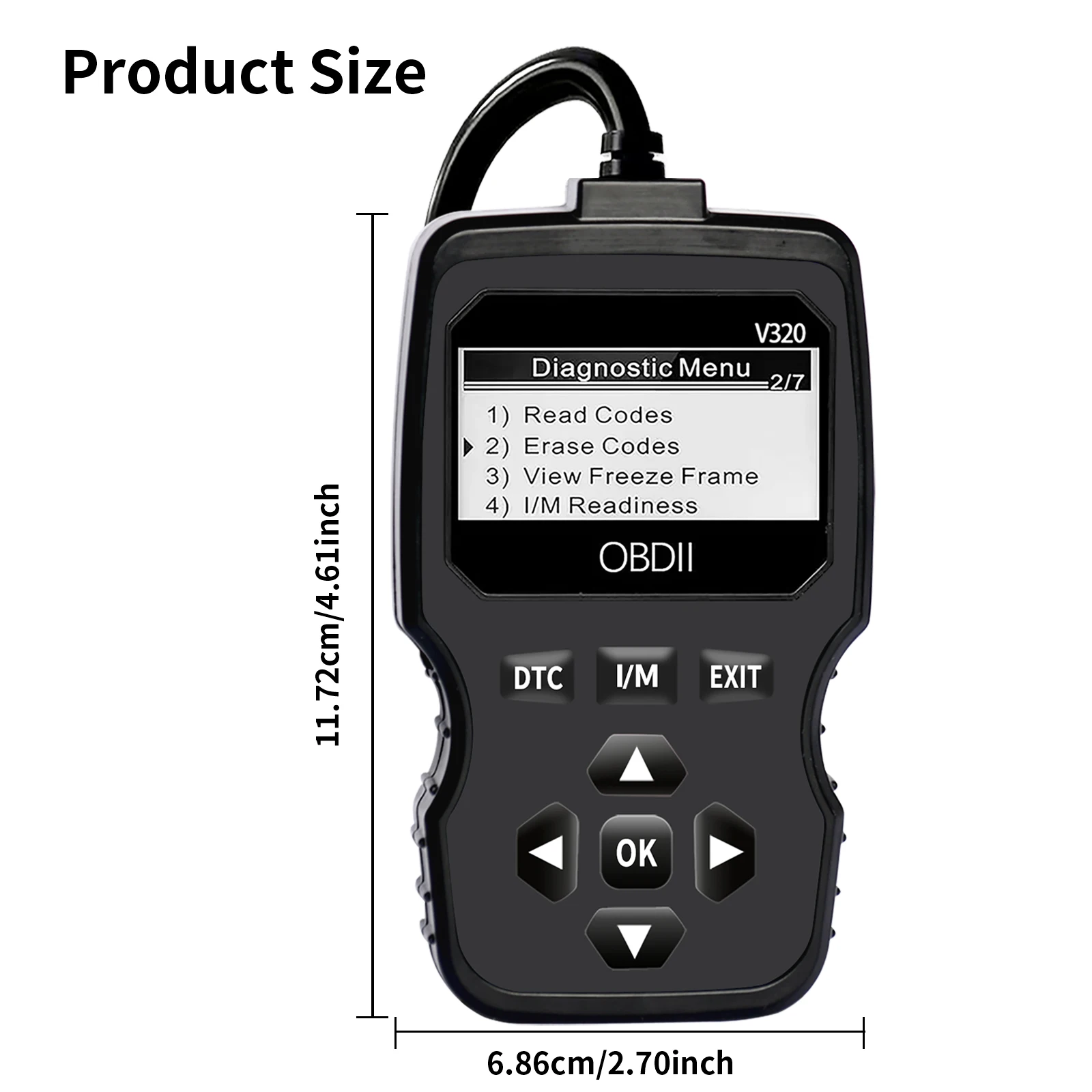 أحدث قارئ رمز الماسح الضوئي Obd2 لعام 2025، أداة الماسح الضوئي لأخطأ محرك السيارة، أداة المسح التشخيصي، قراءة ومسح جميع الرموز الخطأ لمركبات بروتوكول Obdii/Eobd بعد عام 1996، لا يتطلب بطارية #5