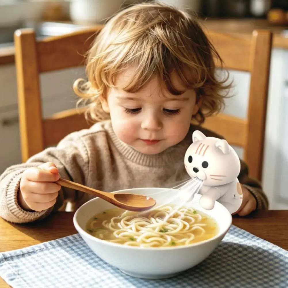 ClipOn Mini Fan for Mug Cute Dog Animal Fan Coffee Chiller Desktop Beverage Blower Hanging Mug Fan for Coffee Soup Drinks image 5